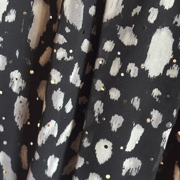 Cathy Daniels Womens Peasant Look Blouse Size L Embellished Shiny Studs - Picture 3 of 5